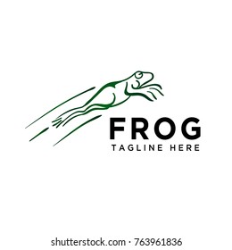 Frog Jump Art Logo