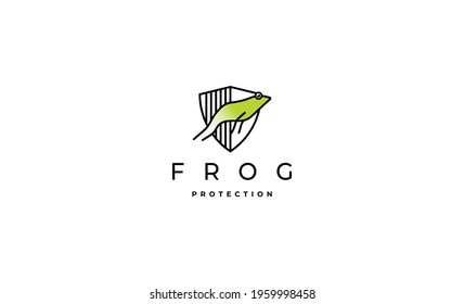 Frog Jump Logo Vector Design