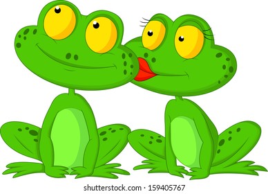 Frog kissing