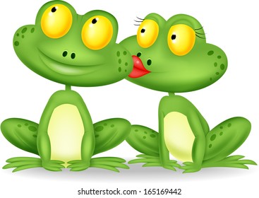 Frog kissing