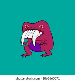 frog laughing out loud, streetwear or t-shirt design	