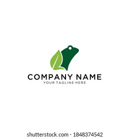 Frog leaf style design with color green for your business symbol