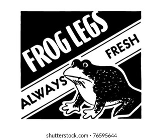 Frog Legs - Retro Ad Art Banner