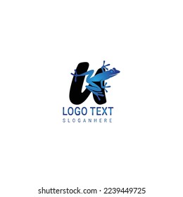 Frog letter logo and template icons Design
