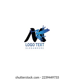 Frog letter logo and template icons Design