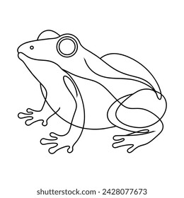 Frog line art premium vector illustration