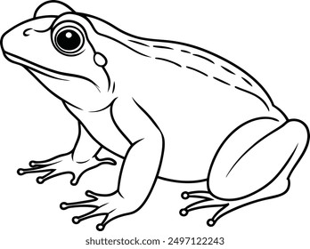 Archivo de Vector de arte de línea de rana
