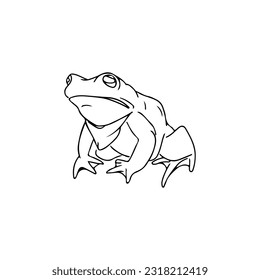 frog line concept illustration vector