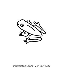 Frog line icon vector design