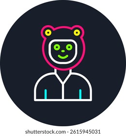 Frog Line Multi Colour Circle