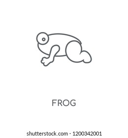 Frog linear icon. Frog concept stroke symbol design. Thin graphic elements vector illustration, outline pattern on a white background, eps 10.