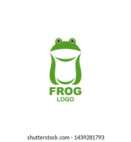 Frog logo. Abstract frog on white background