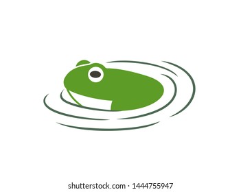 Frog logo. Abstract frog on white background. EPS 10. Vector illustration