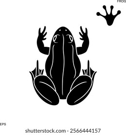 Frog logo. Abstract frog on white background