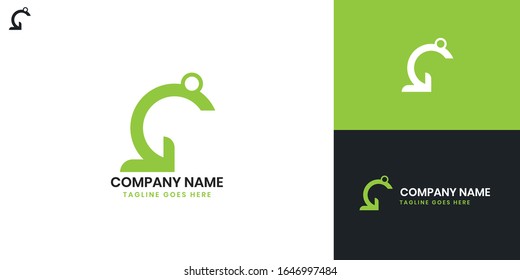 Frog Logo - All elements on this template are editable with vector software