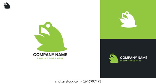 Frog Logo - All elements on this template are editable with vector software