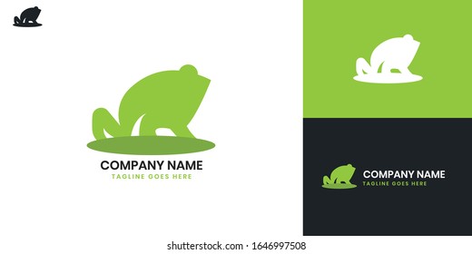 Frog Logo - All elements on this template are editable with vector software