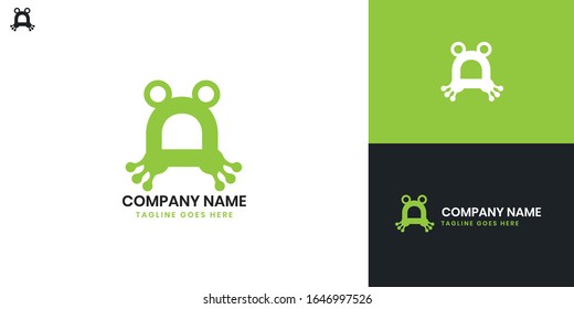 Frog Logo - All elements on this template are editable with vector software