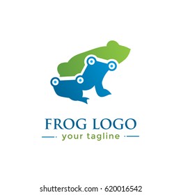 FROG LOGO. animal logo with finance concept