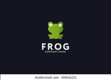 frog logo. animal sign