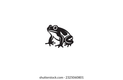 frog logo black simple flat icon on white background