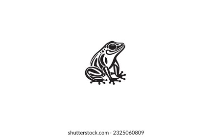 frog logo black simple flat icon on white background