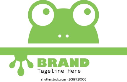 logotipo de rana con un color verde encantador adecuado para el logotipo de la empresa