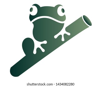 frog logo design animal vector