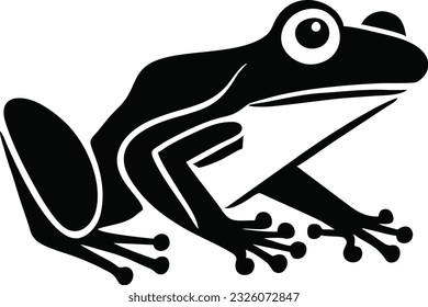 Frog logo design, Frog badge emblem vector icon, Vector illustration 15
