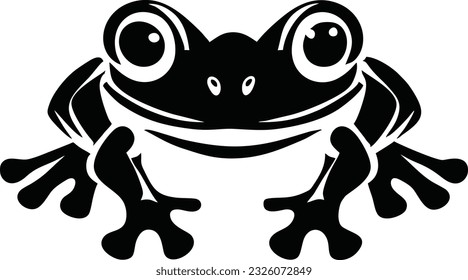 Frog logo design, Frog badge emblem vector icon, Vector illustration 13
