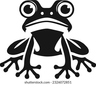 Frog logo design, Frog badge emblem vector icon, Vector illustration 11