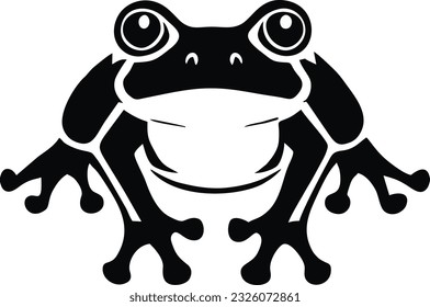 Frog logo design, Frog badge emblem vector icon, Vector illustration 6