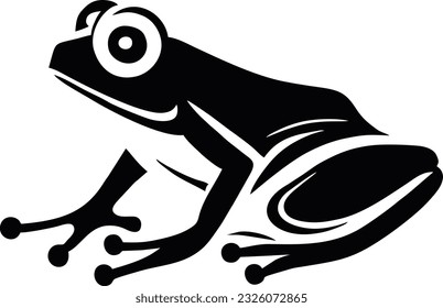 Frog logo design, Frog badge emblem vector icon, Vector illustration 5