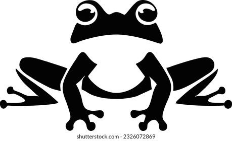 Frog logo design, Frog badge emblem vector icon, Vector illustration 3