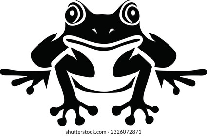 Frog logo design, Frog badge emblem vector icon, Vector illustration 2