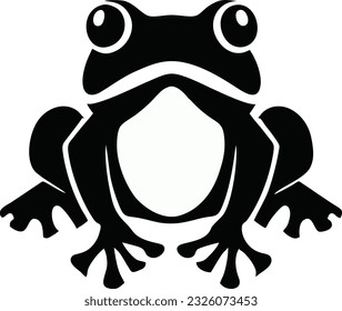 Frog logo design, Frog badge emblem vector icon, Vector illustration 27