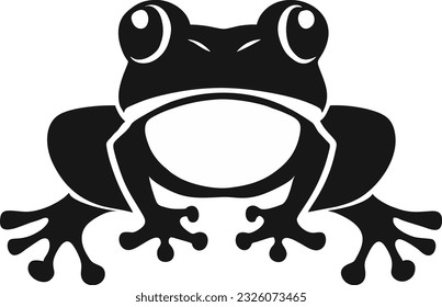 Frog logo design, Frog badge emblem vector icon, Vector illustration 24