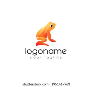 frog logo design character element