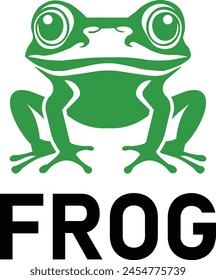 Froschlogo, Froschlogo-Design-Konzept, Tierlogo-Vorlage