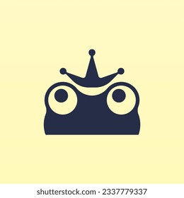 Design des Frosch-Logos Einfache Silhouette Logo Vorlage für Frosch. Vorlage für das Tierlogo