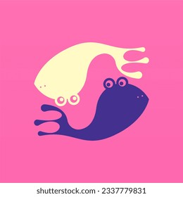 Frog logo design concept. Simple frog silhouette logo template. Animal logo template