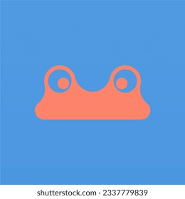Frog logo design concept. Simple frog silhouette logo template. Animal logo template