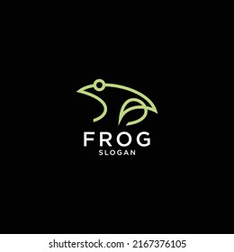 Frog logo design icon template