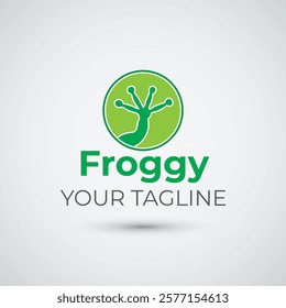 Frog logo design icon template