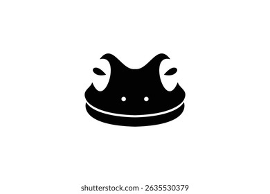 frog logo design. logo icon vector illustration silhouette	