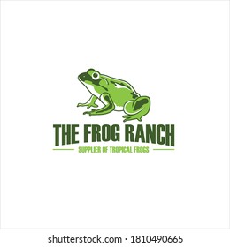 frog logo design silhouette icon vector