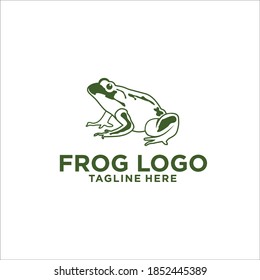 frog logo design silhouette icon vector