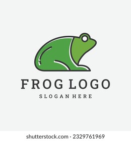 Inspiración de plantilla de diseño de logotipo de rana 