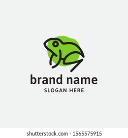 frog logo design template vector illustration