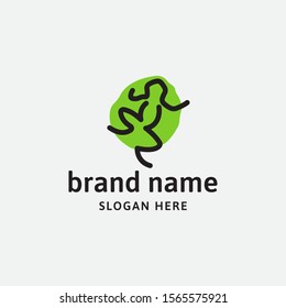 frog logo design template vector illustration